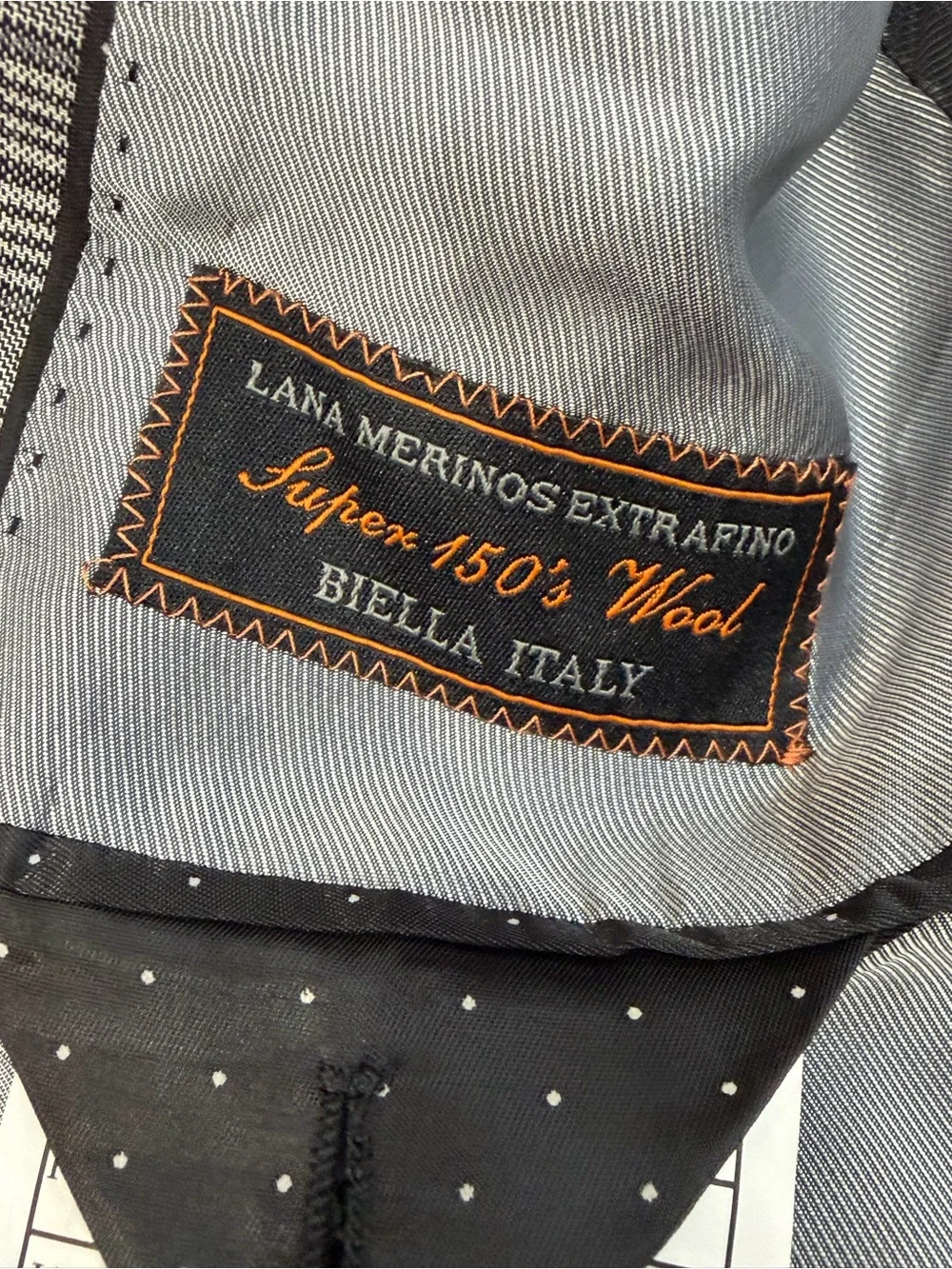 Tiglio Luxe Gray Glen Plaid Blazer Sport Coat Super 150s Wool Biella Italy 38S